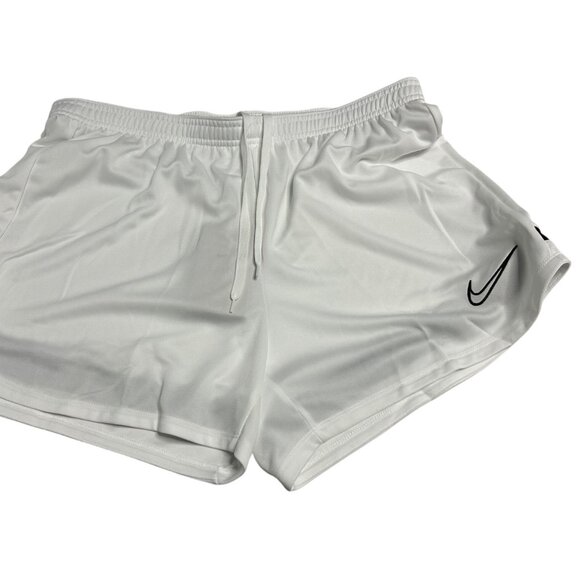 Nike Dri FIT Academy CV2649-100 Athletic Soccer Shorts Womens Large White Black - Picture 4 of 10